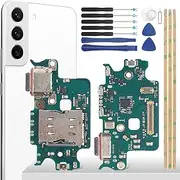 YHX-OU Charging Port for Samsung Galaxy S22 5G SM-S901B, SM-S901B/DS Dock Connector Port Charger Charging Port Microphone Audio Jack Flex Cable + Installation Tool