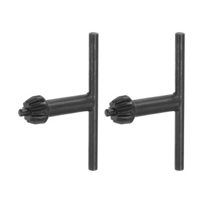 2pcs Chuck Key 3mm Key 11 Teeth for 0.3-4mm Drill Chuck Black