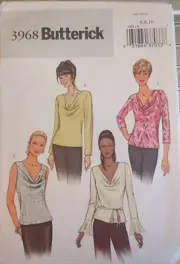 BUTTERICK Sewing EASY Pattern 3968 Misses'/PETITE TOP size 6-8-10 UC/FF
