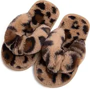 [techcity] Boys Girls Fuzzy Flip Flop Slippers Kids Cute Soft Comfy Open Toe Fluffy Slip On Thong Flat Sandals House Home Fur Slides Indoor Outdoor