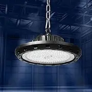 EMITTO UFO LED High Bay Light 100W,Commercial Led Shop Lights Fixture for Garage Factory Warehouse Industrial Indoor Outdoor Lighting,5000K Daylight,IP65 Waterproof