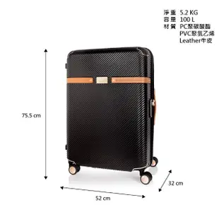 【Samsonite 新秀麗】Black Lable 28吋 RICHMOND II 黑標經典復古PC牛皮行李箱(多色可選)