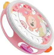 CORHAD Tambourine Percussion Tambourine Educational Drum Instrument Percussion Musical Instrument Hand Drum Band Hand Bell Plastic Pink