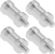 YINETTECH 4pcs 1/4" Male to 3/8" Female Screw Adapter Aluminum Alloy Conversion Adapter for Camera Mount Tripod Threaded Converter Bracket Silver