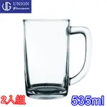 泰國UNION GLASSWARE玻璃有柄啤酒杯535CC-二入組