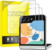 JETech Front Screen Protector for Samsung Galaxy Z Flip 5, 9H Tempered Glass Film, Anti-Scratch, HD Clear, 3-Pack