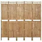 5-Panel Room Divider Bamboo 200x180 cm Privacy Screen Home Decor Folding P 41750