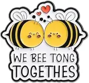[lutuzaai] Cute Bee Couple Brooch ect Enamel Metal P Custom Clothing Backpack Fashion Accessories Lapel Badges Jewelry Gift Wholesale
