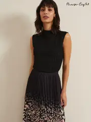Phase Eight Black Haylee Sleeveless Texture Top (E70120) | $113