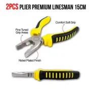 2X Linesman Plier Durable Forged Steel Anti-Rust Serrated Jaw Handy Hardware AU