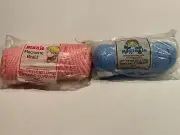 Macrame braid craft cord 50 yards 1 pink 1blue total 100 yards NEW