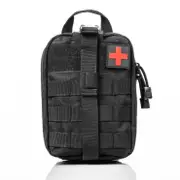 Premium IFAK Tactical MOLLE Medical Pouch Rip Away EMT First Aid Utility Bag - Black