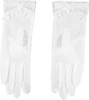 [KOMBIUDA] Gloves Mittens Lace Touch Mittens Gardening Glove Lace Mitten Lace Driving Mitten White Nylon