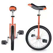 Yescom 18 In Wheel Outdoor Unicycle Fitness Bicycle Balance Training, Orange