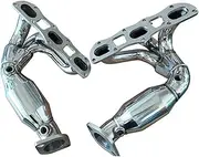 Xuanqingyi Store High Performance 304 Stainless Steel Polishing Euro V Catted Exhaust Header Compatible with Cayman 981 Manifold