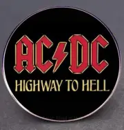 Music Lapel pin - Band Logo - AC DC Highway to hell - Free Au Post