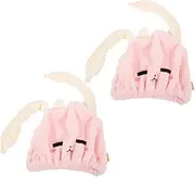 Baluue 2PCS Ultra Absorbent Hair Drying Cap Soft Microfiber Hair Towel for Quick Drying No Shedding Comfortable Durable Design