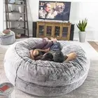 Bean Bag Chair for Adults Kids Oversize Giant Beanbag Chair 6FT Light Grey