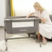 Unisex Infant Bedside Sleeper Bassinet with Wheels and Folding Frame for Newborn