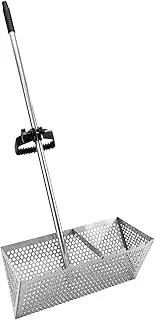 PEUTIER Sand Rake, Durable Beach Rake with Sharp Teeth, Wide Basket, Easy to Install, Practical Tools for Finding Sand Fleas, etc.