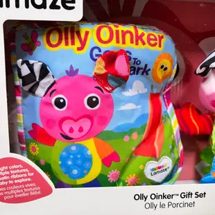 Lamaze 拉梅茲 兒童布書套組 嬰幼兒玩具 可愛小豬 布書