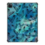 iPad Pro 12.9-inch (5th/6th gen) iPad Impact Case Dripping Hearts B on BlueTeal