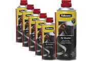 Fellowes HFC Free Air Duster Cleaner Can 350g Spray Nozzle Pack 6