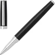 Hugo Boss Gear Icon HSN2545A Brass Rollerball Pen with Chrome Coating in Black, Dimensions: 13.8 cm x 1.1 cm