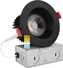 4 Inch LED Recessed Lighting with Junction Box, 15W, 5 Color Selectable 2700K-50