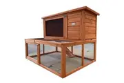 YES4PETS 122 cm Large Wooden with Run Pet Rabbit Hutch Guinea Pig Ferret Cage