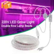 LED Grow Light 2835 Chip Waterproof Full Spectrum LED Strip 220V 180Leds/M DIY G