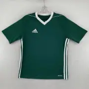 Adidas Youth Soccer Jersey Shirt Size Large Green White Climacool