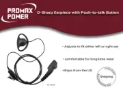 D-Shape PTT Mic Earpiece for Hytera Two-Way Radios PT560 PT580 PD700 PD752 PD982