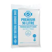 Jantex Premium Food Safe Garbage Bag Clear - 90Ltr (Box 50)