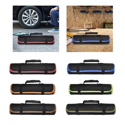 Roll up Tool Bag Storage Organizer Handbag with Reflective Edge for Home Use `