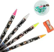 Rhinestone Picker for Nail Gems - 4Pcs Self-Adhesive Wax Pencil for Diamonds Applicator - DIY Nail Tool With Dotting Accessories and Sharpener