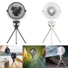 Portable Camping Fan with Light 360° Rotate Foldable Tent Fan Personal Fan