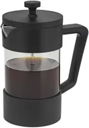 Sorrento Borosilicate Glass Carafe Coffee Plunger, 1 Litre / 8 Cup, Black