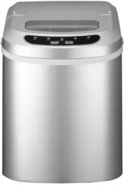 27 lb. Ice Maker Portable Countertop Compact Ice-Scoop 2 Cube Sizes Silver