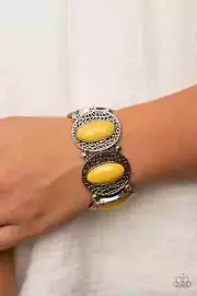 Paparazzi EASTERN ESCAPADE yellow bracelet
