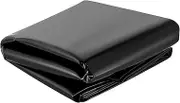 Pond Liner 10 x 7 Ft 0.08 mm, HDPE, UV & Tear Resistant, Flexible for Koi & Fish Pools, Water Gardens & Waterfall, Small to Large Ponds, Wildlife,Pond Tarp (Black)