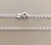 Sterling Silver Necklace Rolo Chain 35cm 14" 2mm Dia Belcher Genuine Solid 925