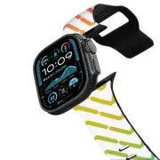 Apple Watch Ultra, Ultra 2 (49mm) Impact Band Abstract pink blue yellow mint ombre geometric pattern