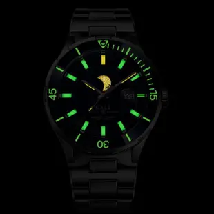 【BALL 波爾】Roadmaster 300米防水 月相錶 機械錶 男錶 夜光(DM3150B-S13J-GR 綠色)
