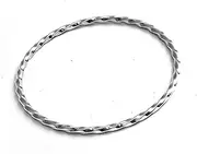 [Treasure Bay] TreasureBay Elegant Twisted Sterling Silver Bangle Bracelet for Women