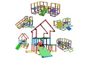 Funphix Jumbo Giant Construction Set (467 pcs) - Create Play Equipment Structures Indoors and Outdoors - Fun & Educational Learning Toys