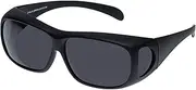 [Cancer Council] Male Jervis Fitovers Black Rubber Rectangle Sunglasses