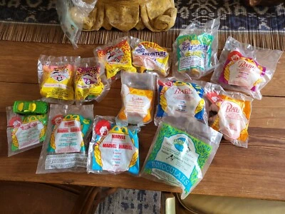 LOT 13 McDonalds Happy Meal Toy - Animaniacs - Babe - Marvel - Barbie -New -
