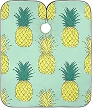 RPLIFE Bright Pineapple Print Light Green Haircut Gown, Cape for Hair Cutting, Adult Barber Cape, Bright Pineapple Print Light Green