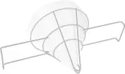 Chef Inox Fry Basket Filter Frame,Silver